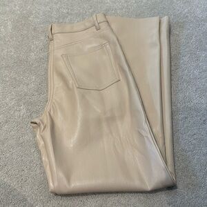 Wilfred beige pleather pants a size 4